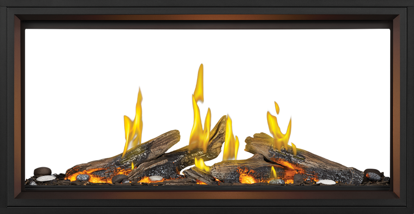 Tall Linear Vector w/ Luminous Logs See-Through