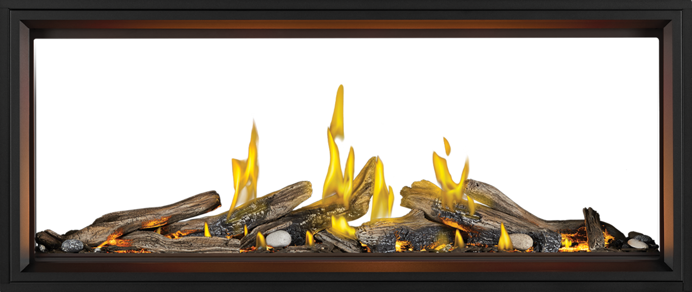 Tall Linear Vector w/ Luminous Logs See-Through