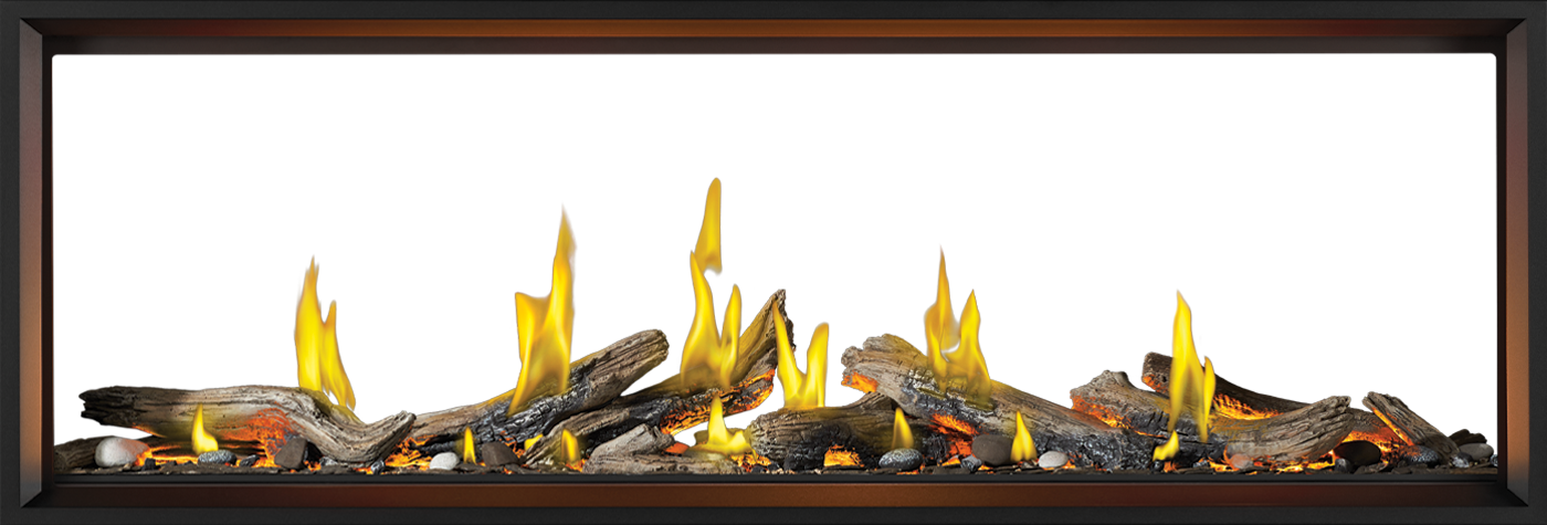 Tall Linear Vector w/ Luminous Logs See-Through
